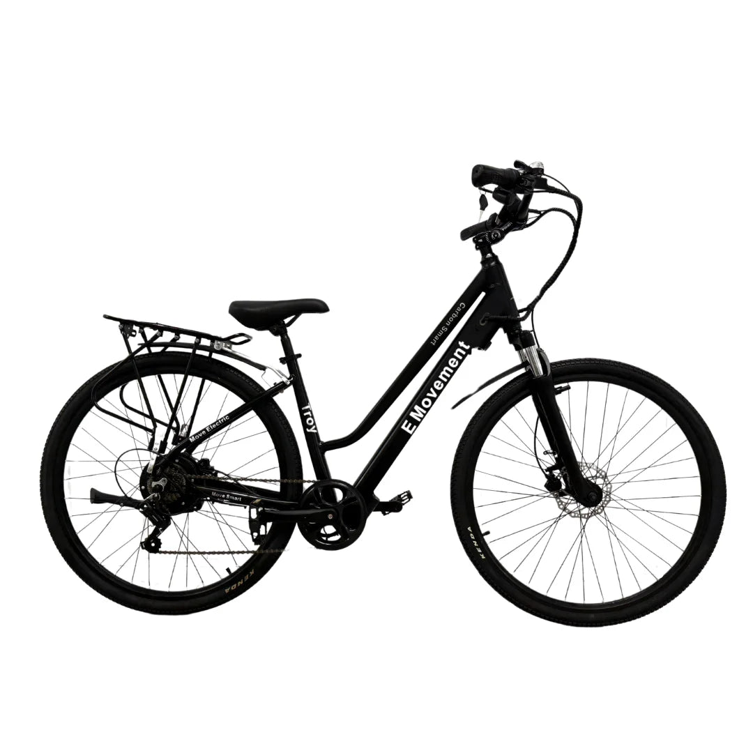 Black troy electric bike