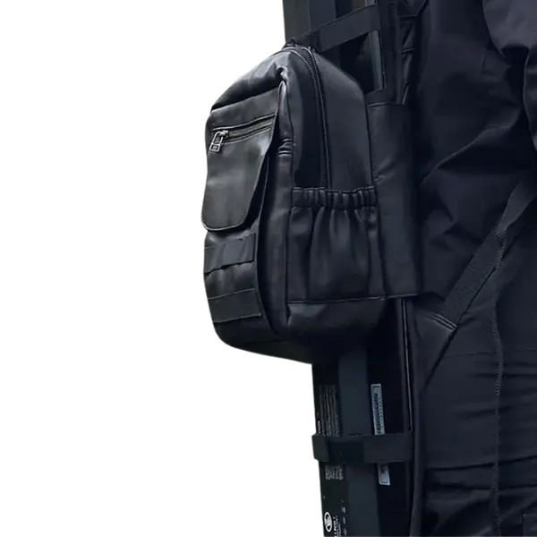 skateboard bag in black leather