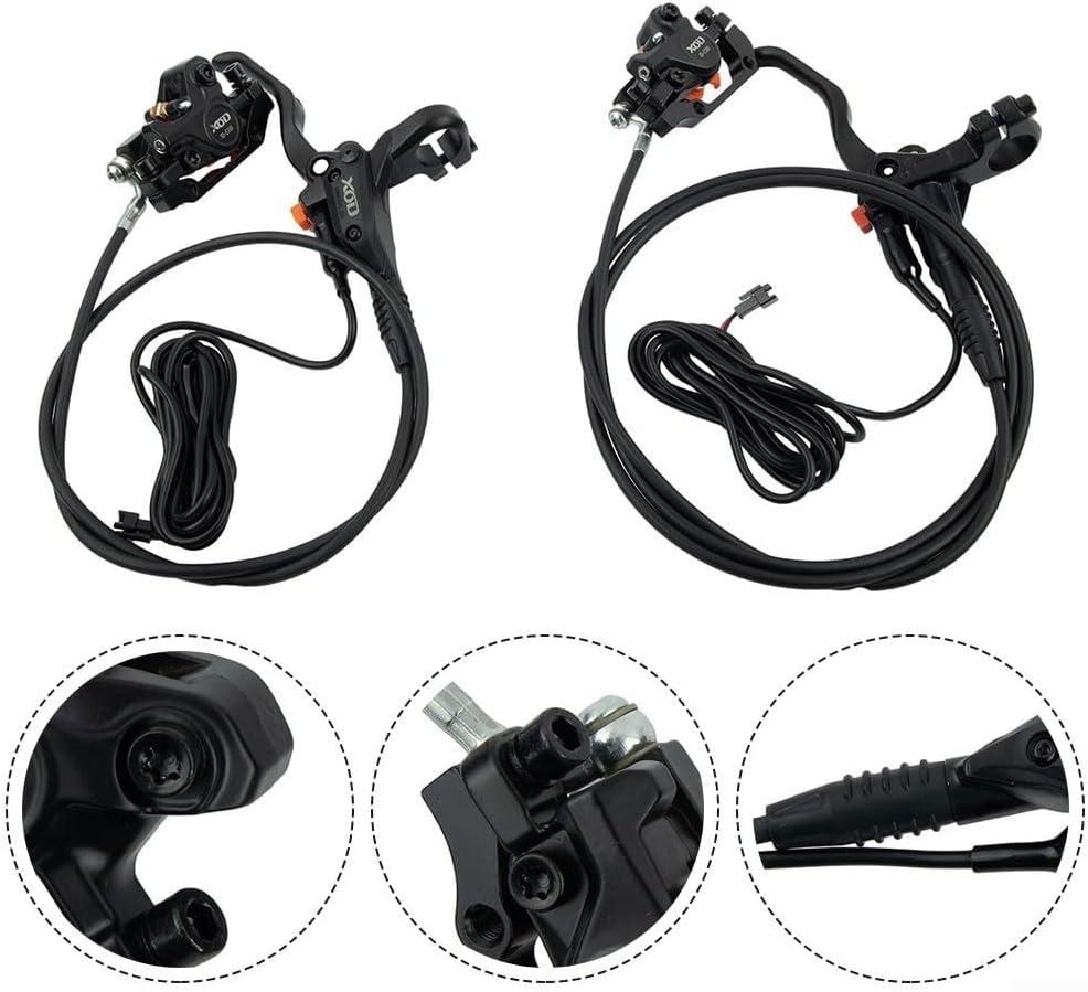 Two sets of bicycle brake levers with cables