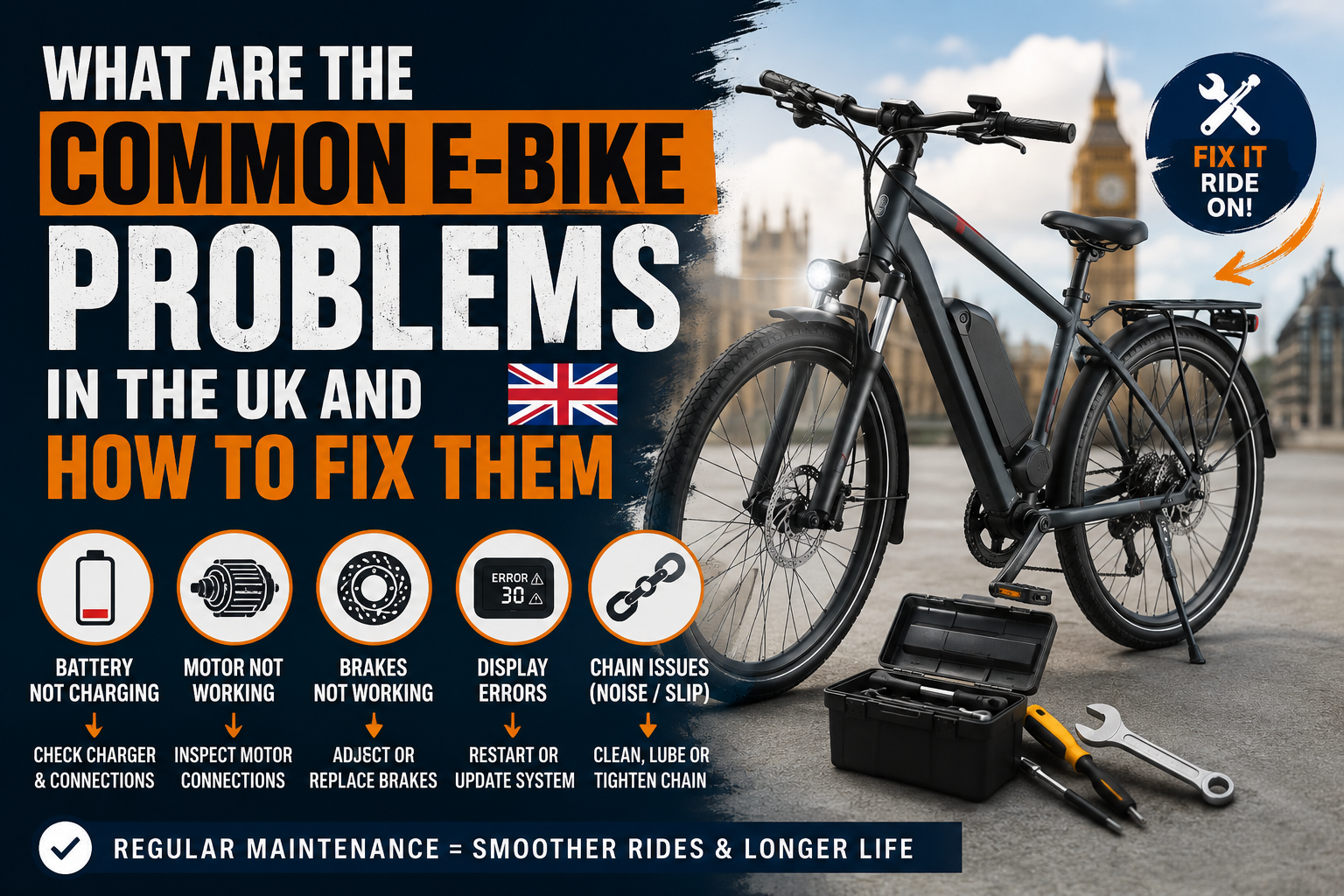 What are the Common E-bike Problems in the UK and How to Fix Them