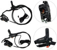 Bicycle brake lever and caliper assembly with XBD branding